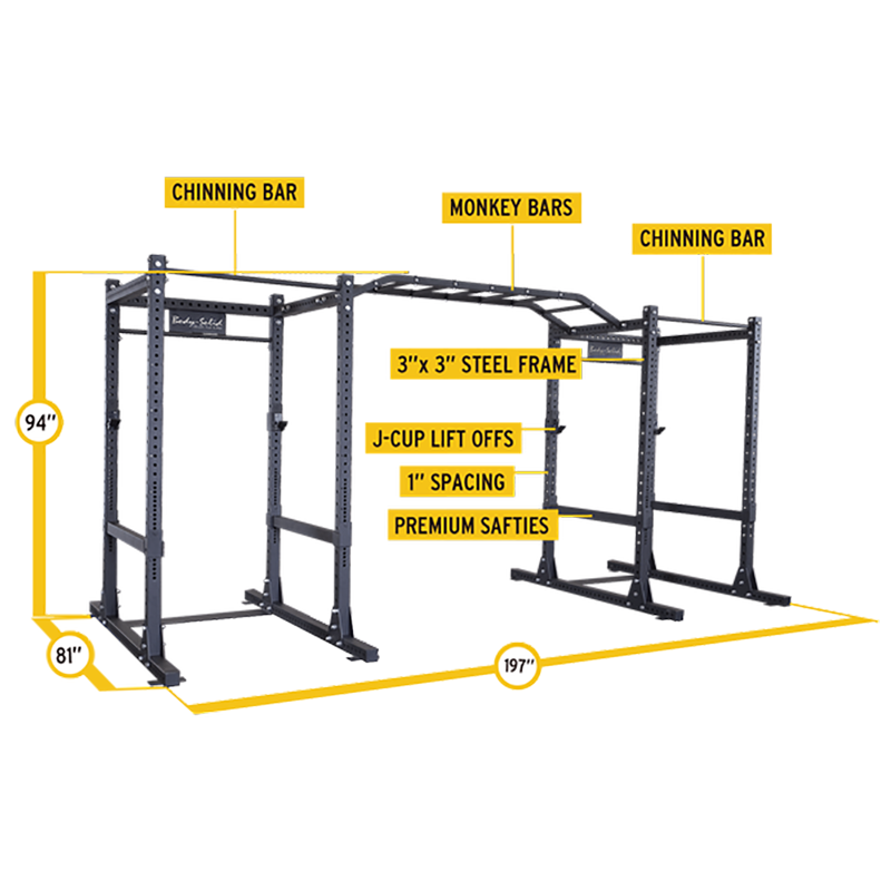 Pack power rack squat complet SPR-1000-BACK-P4 - Bodytonicform