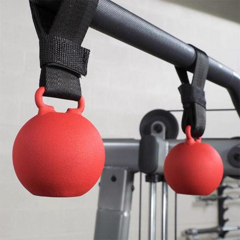 FITactic Balle de traction solide pour entraînement de balle de canon,  poignées pour sangles pour doigts, avant-bras, biceps, muscles du dos  (rouge (8,9 cm) : : Sports et Plein air