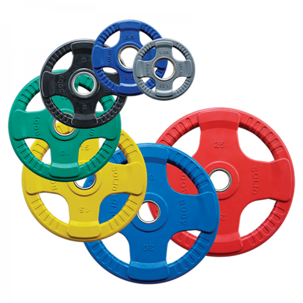 Set 250kg disques caoutchouc couleur olympique 50mm