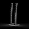 rack vertical haltères 2.5kg 25kg gris