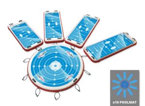 Plateforme ronde moniteur pour planches paddle poolmat stand up pour exercices aquatiques